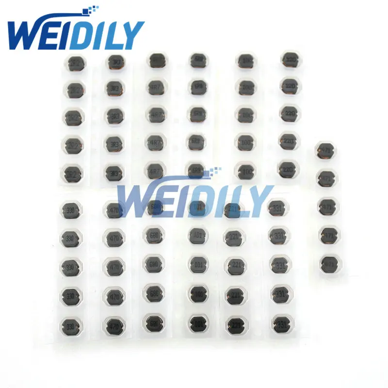 SMD Power Inductor Kit CD32 CD43 CD54 CD75 2.2uH-470uH 2.2uH-220uH Wire Wound Chip inductance Inductors Set 26/39/65/50PCS