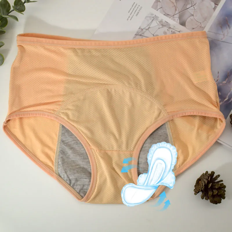 women's Leak Proof Pants Menstrual Transparent Waterproof Briefs Physiological plus size Underwear