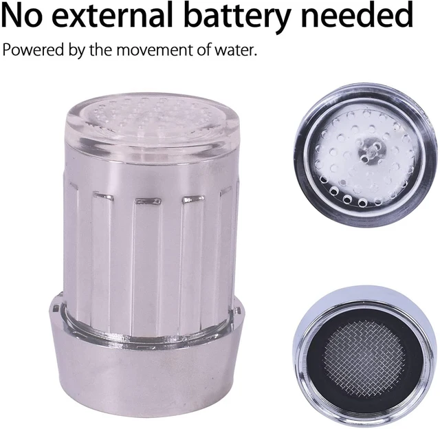 7-Color Change Automatically LED Faucet Head Glow Water Saving Stream Light Faucet Aerator Tap Nozzle for Kitchen Bathroom 2