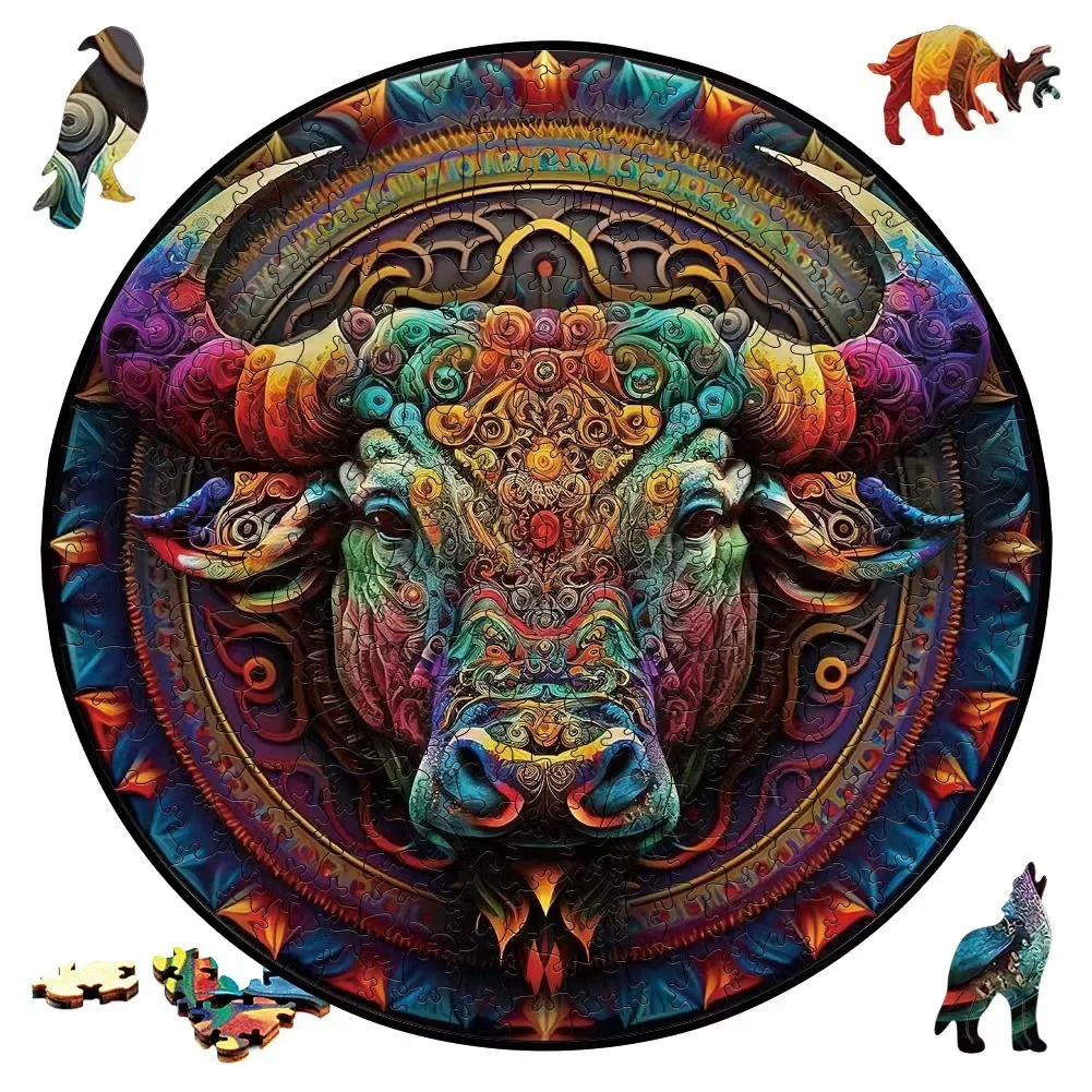 Dog Children Animal Wooden Puzzles Montessori Games 3d Wooden Puzzle Adults Christmas Board Games for the Whole Family Diy