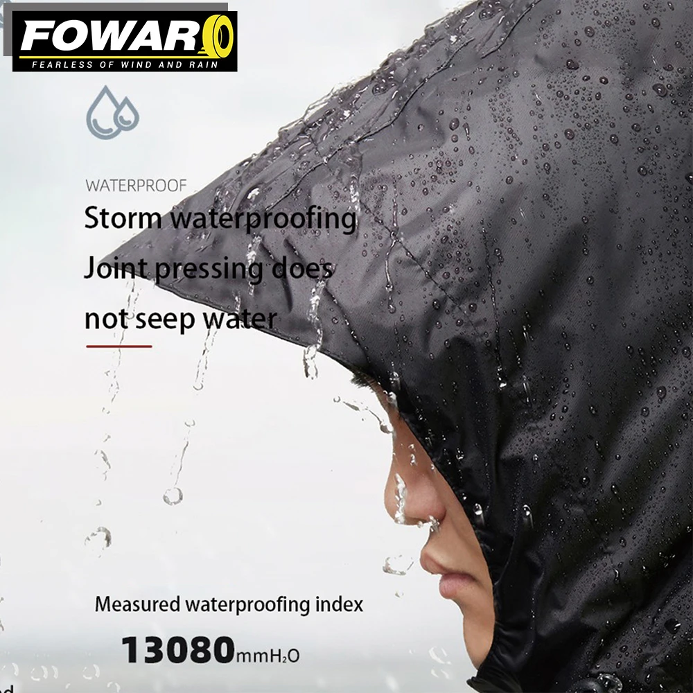 Reflective Nylon Raincoat For Biker Breathable Comfortable Ultra-thin Raincoat Motorcycle Waterproof Clothing And Rainy Days
