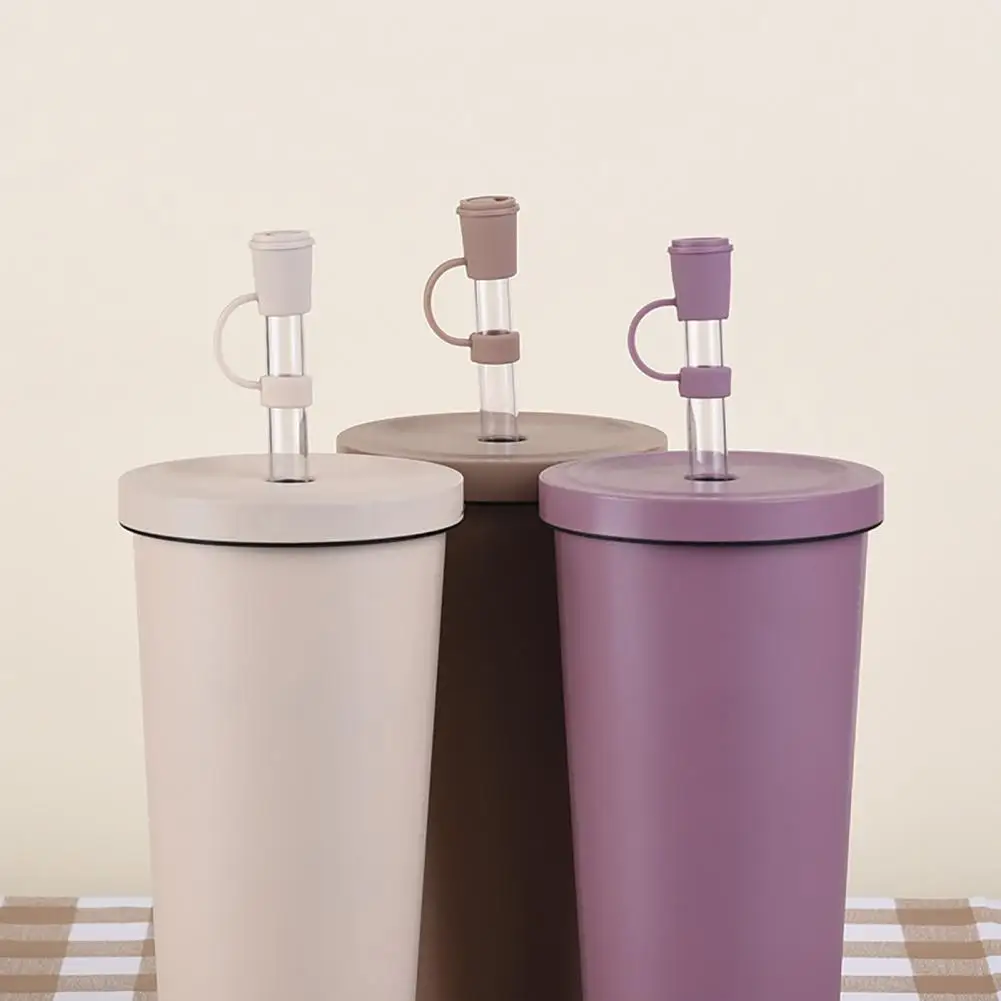 12mm Straw Cover Reusable Food Grade Plastic Straw Cover Protector for Glass Straws Dust-proof Mini Tip Plug Topper Kitchen