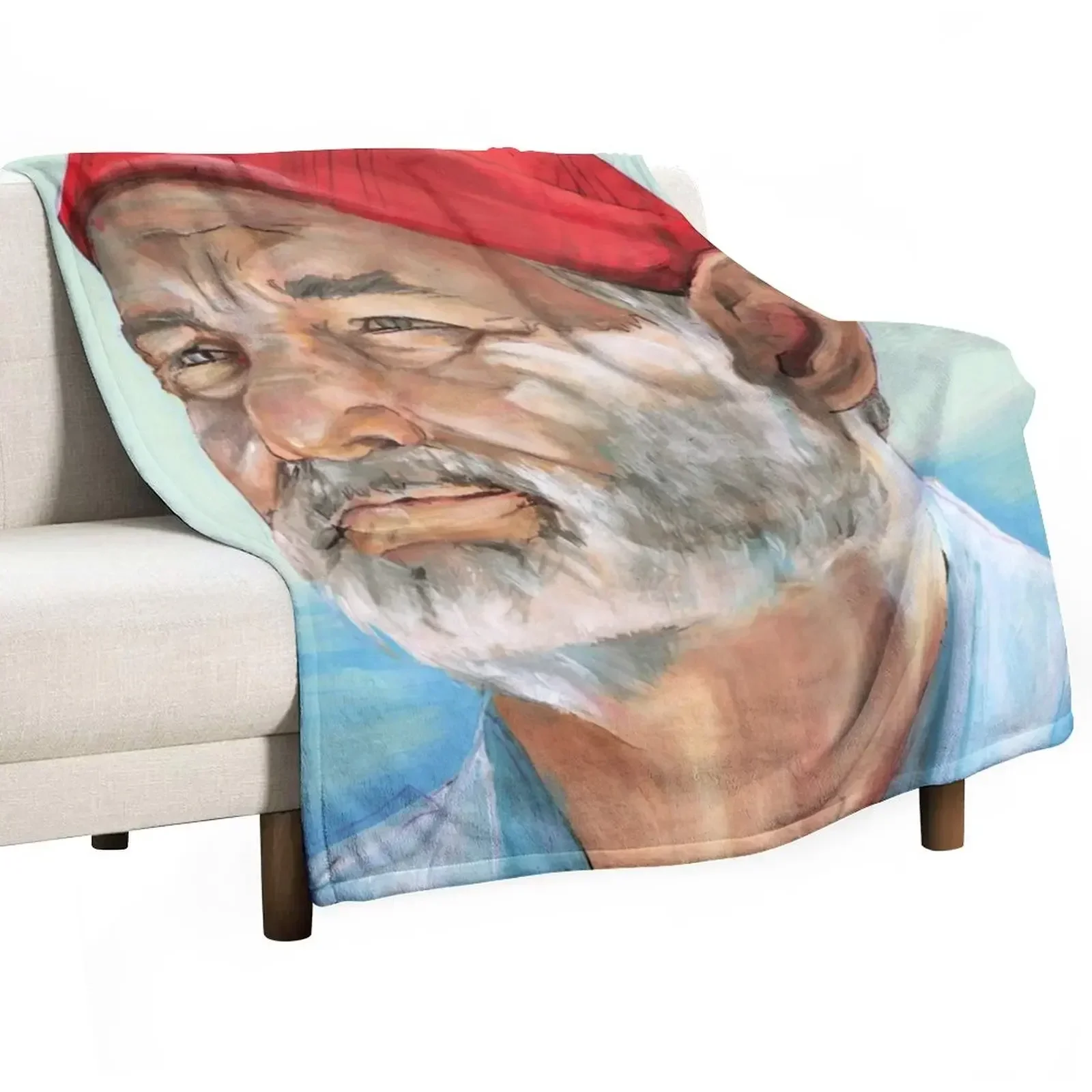 

Bill Murray Steve Zissou Throw Blanket Polar Decorative Sofas Blankets