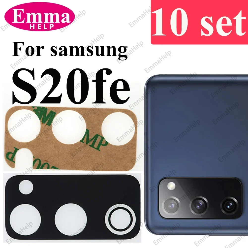 10pcs Rear Back Camera Glass Lens Replacement For Samsung S20 FE Note 20 Ultra S20FE S23 S22 S21 S10 Plus 5G phone camera lens camera lens cover