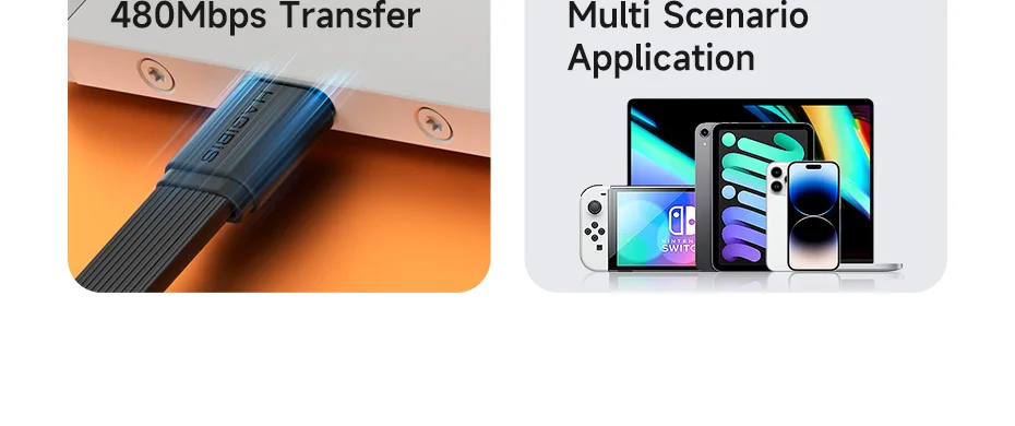 Hagibis USB-C Right-Angle Short Cable 60W