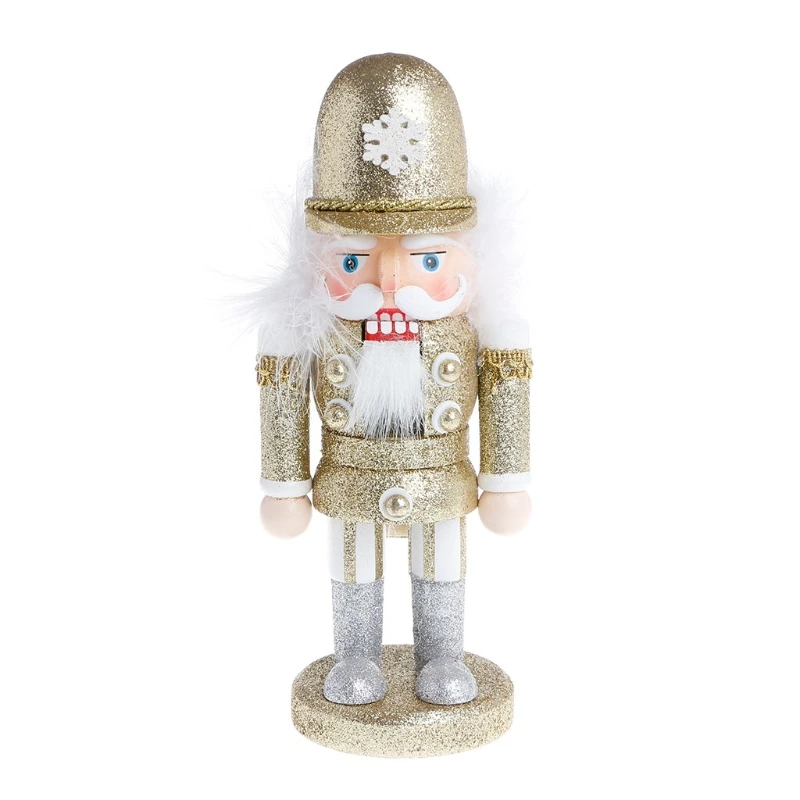 

Christmas Exquisite Wooden Nutcracker Walnut Soldiers Home Decorations Gift 24cm