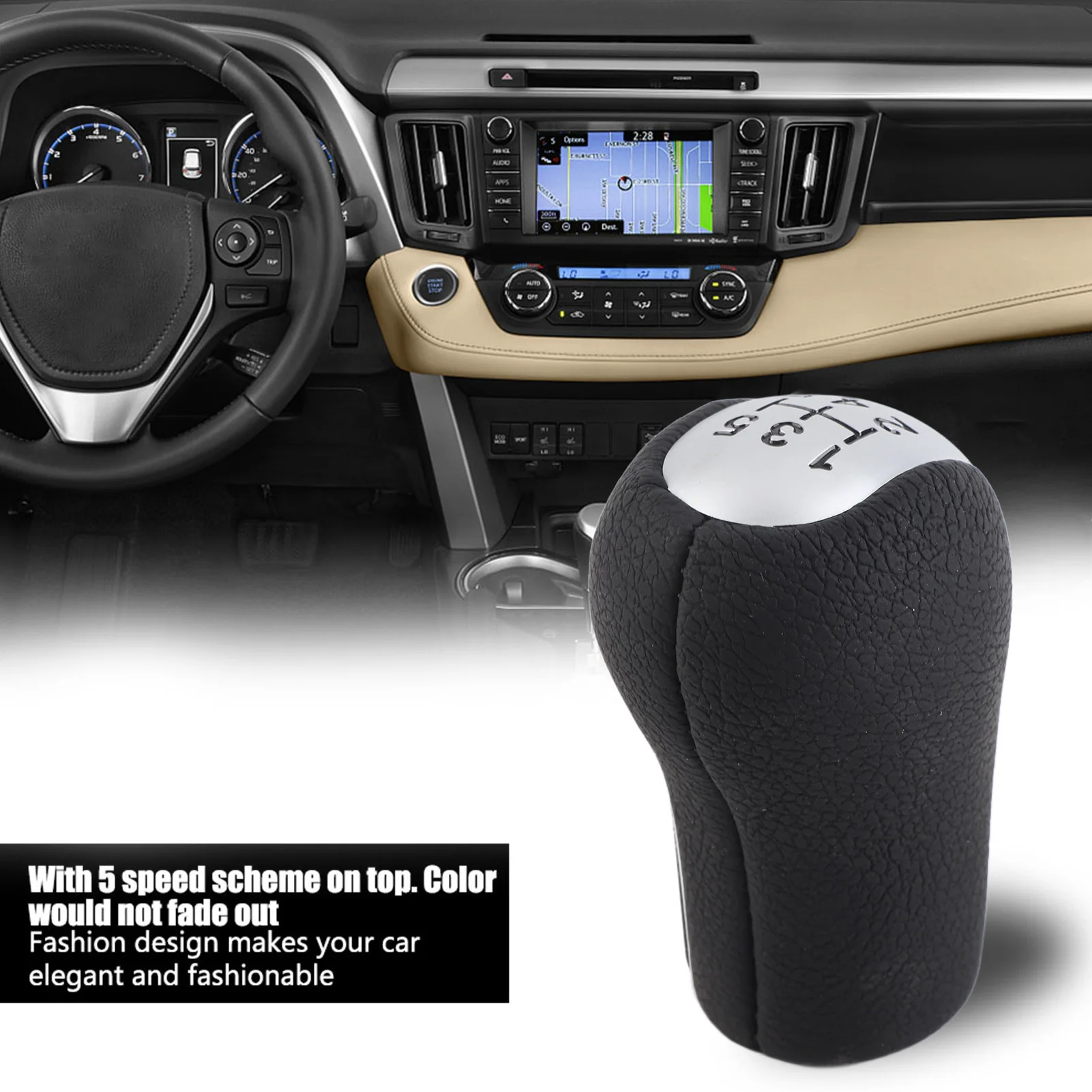 Toyota AYGO Verso Yaris Avensis 1992-2009용 5단 레버 기어 스틱 시프트 노브