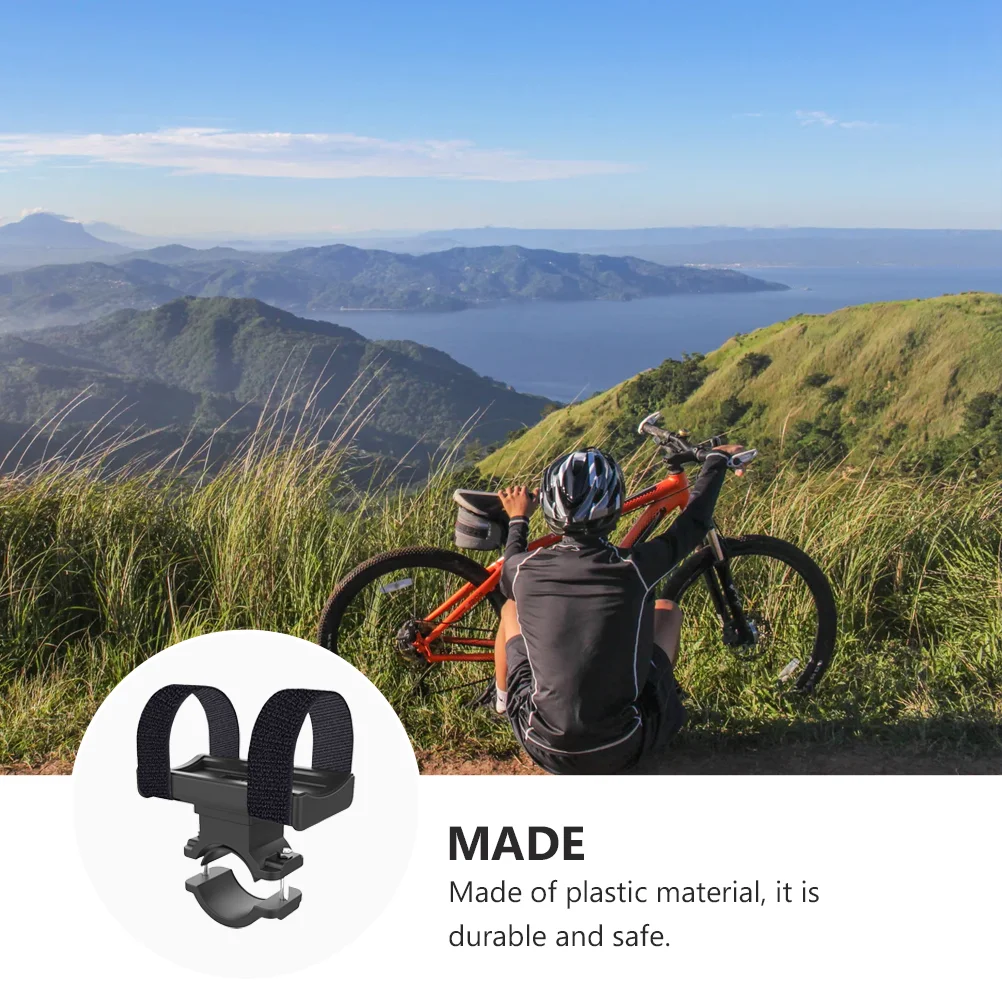 

Bike Rack Mountain Mountain Bike Flashlight Bracket Band Riding Sound Universal Accessory (Black)