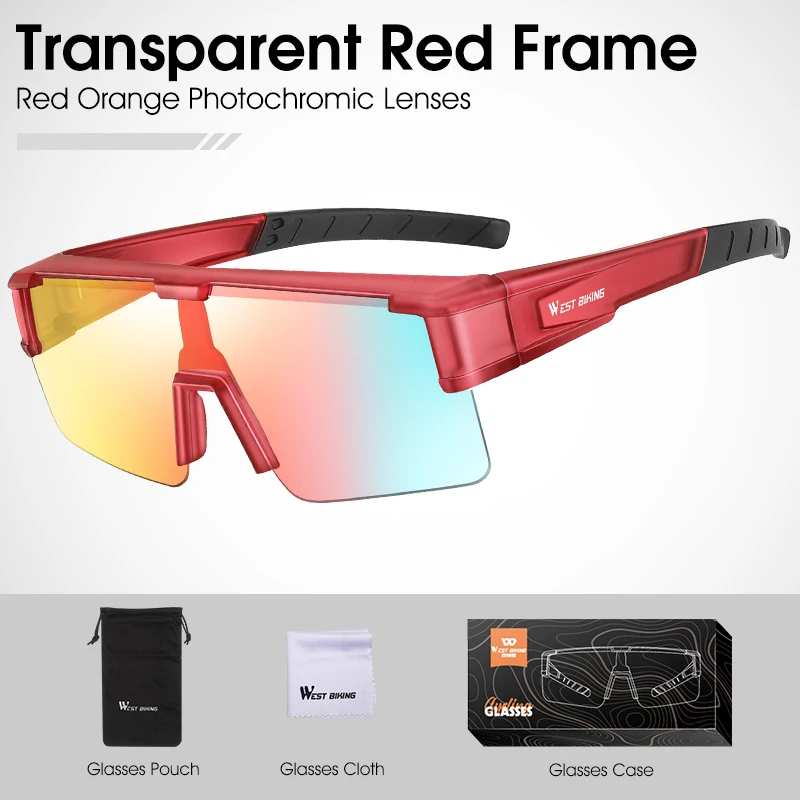Lunettes Photochromiques De Sport - Verres Polarisés Anti-UV400, Adaptables à La Lumière, Pour Course, Vélo, Pêche - 12