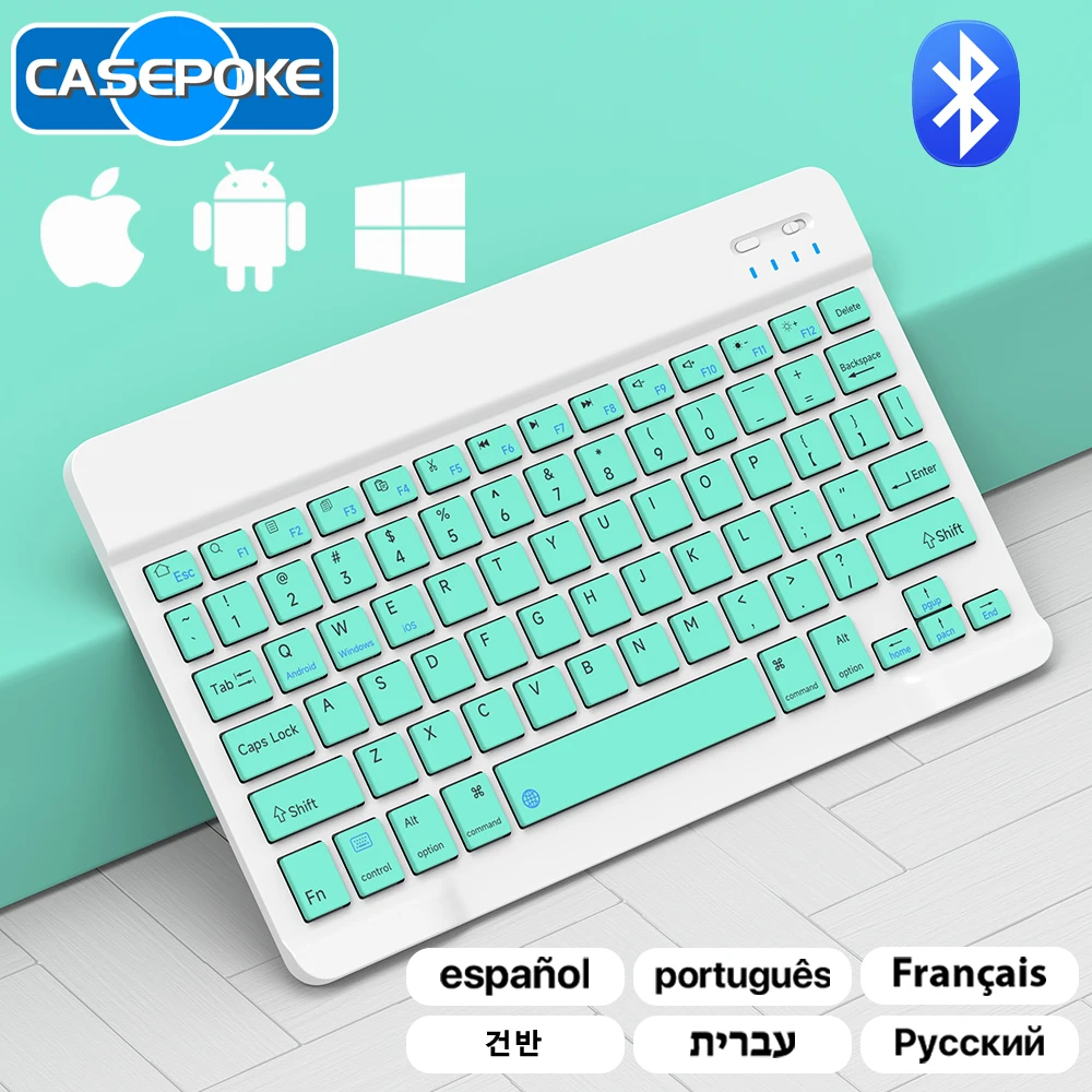 Casepoke Tablet Ricaricabile Tastiera E Mouse Bluetooth Wireless Per Ios Android Windows Phone Tablet Keyboard Per Ipad Iphone
