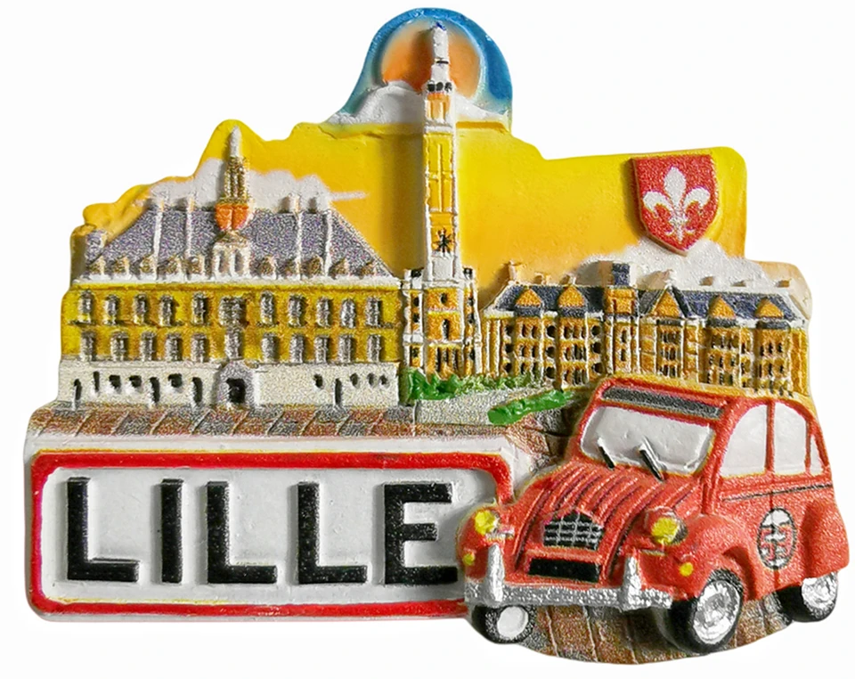 Lione Francia Magnete da frigorifero Città Viaggio Souvenir