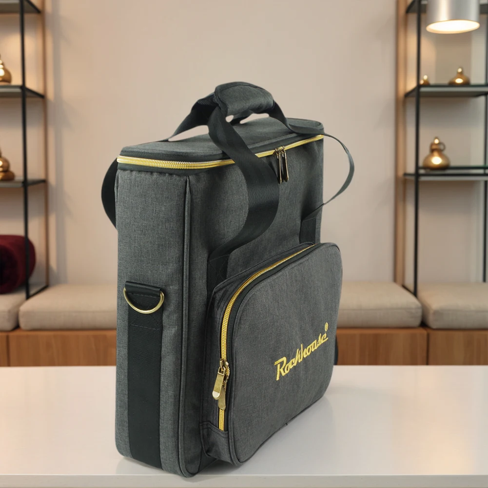 Vinyl Records Carrying Bag Large Capacity Waterproof Record Storage Bag Multi-Pocket Thicken Padded CD Bag for Music Lovers Gift