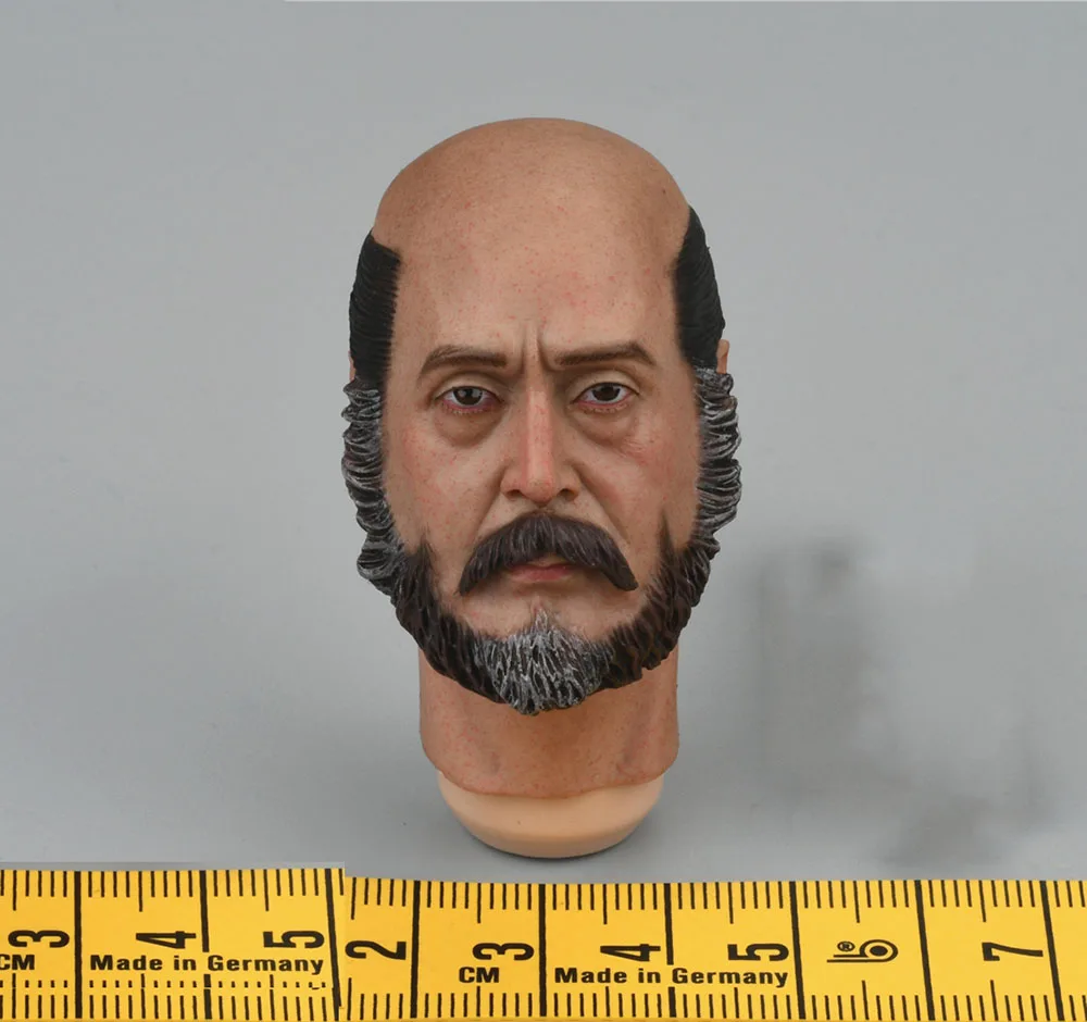 

IQO MODEL DM001 Scale 1/6 Asia Japan Old Vintage Takeda Shingen Male Head Sculpture Carving The Bun can be Removed For Fans DIY