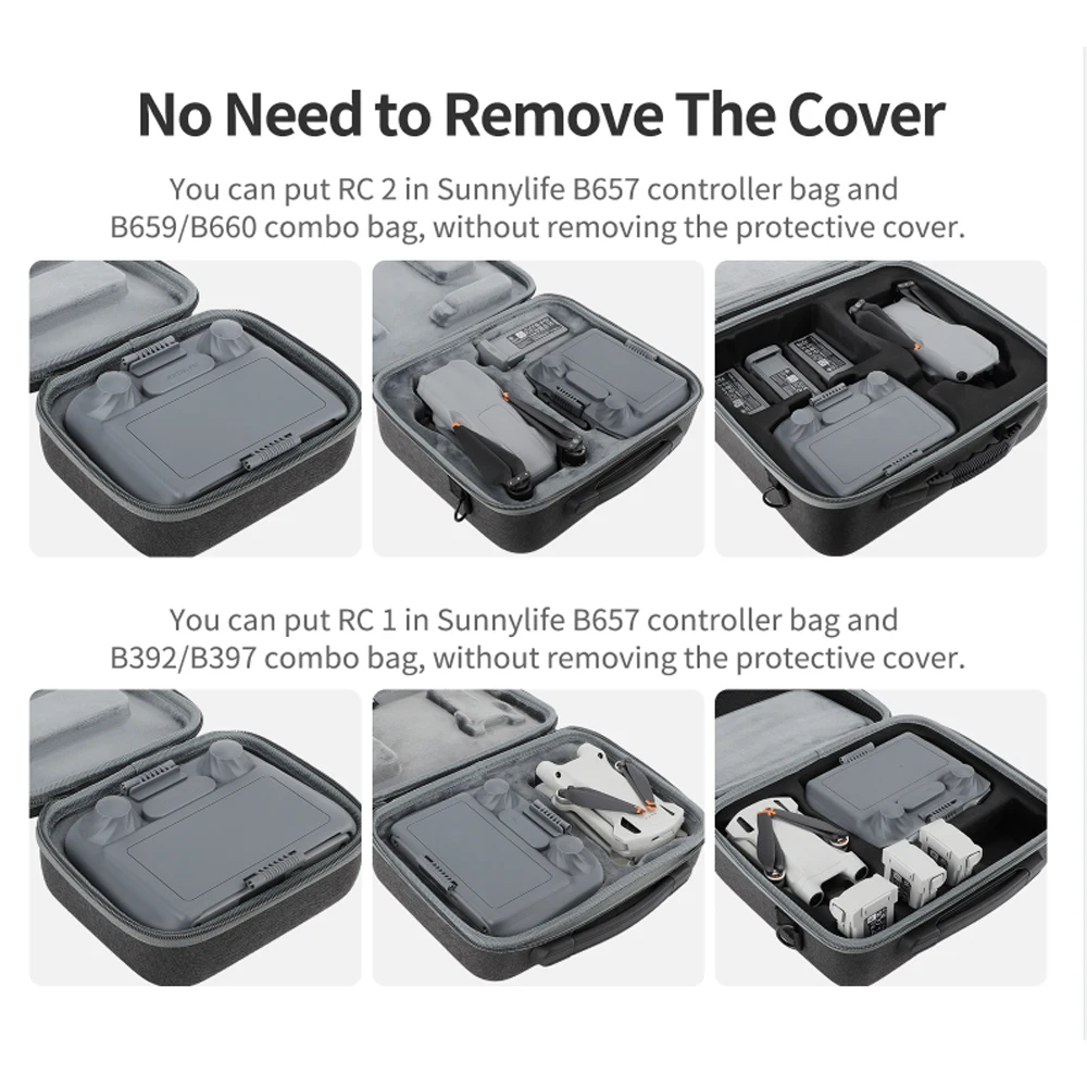 Custodia In Silicone Morbido Per Telecomando Drone Mavic Air 2S - Cover Protettiva Antigraffio E Antiurto (Nera) - 3