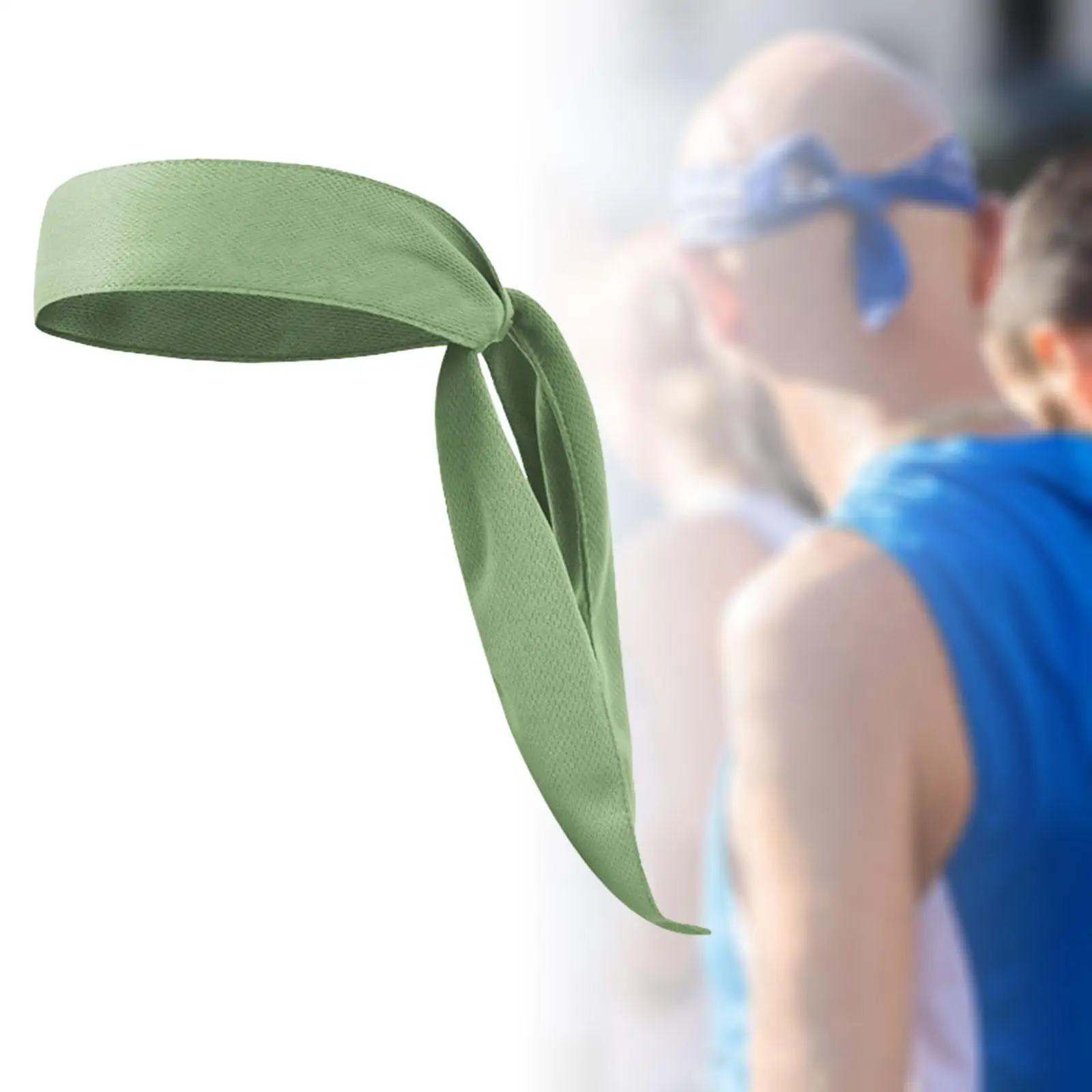 Sweatband Tie on Headband for Men Women Hair Band Outdoor Tennis Headband for Workout Basketball Fitness Casual Wear Baseball