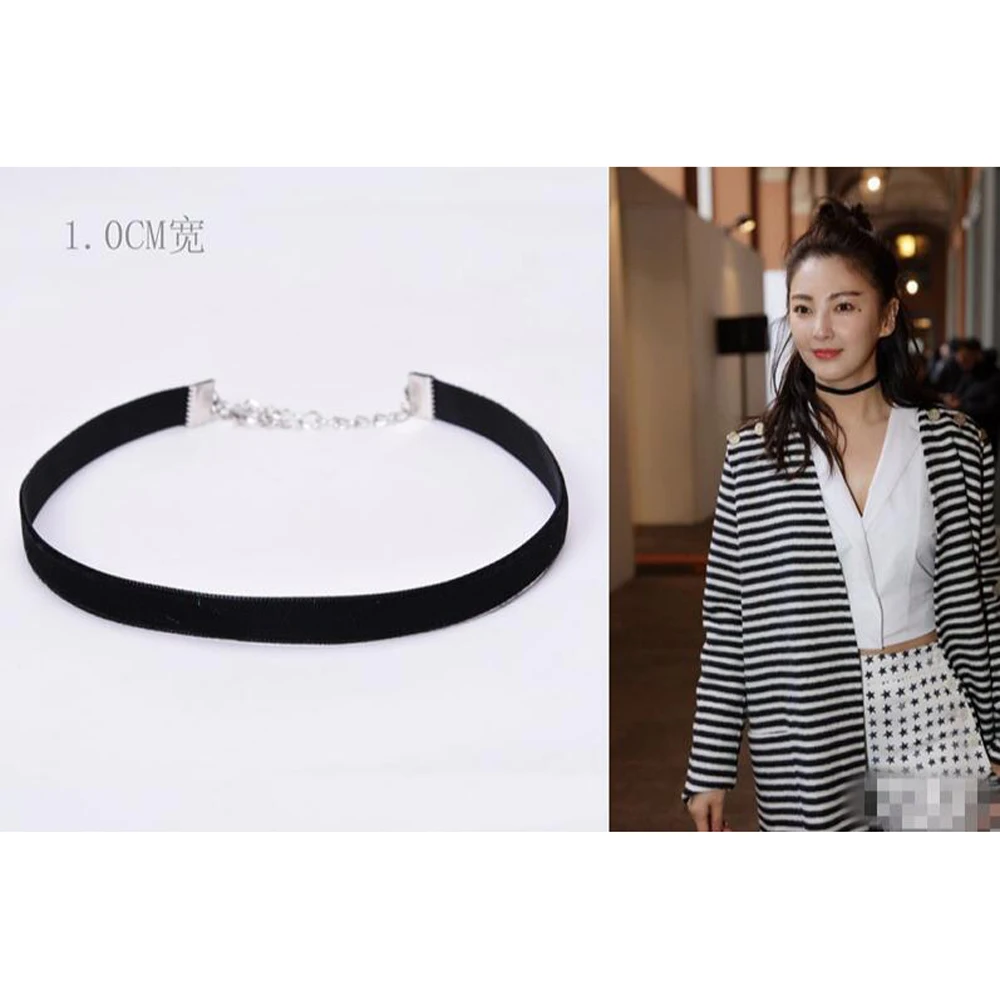 Retro Simple Black Velvet Choker Collar Neck Chains Clavicle Chain For Women Girls Female Necklace