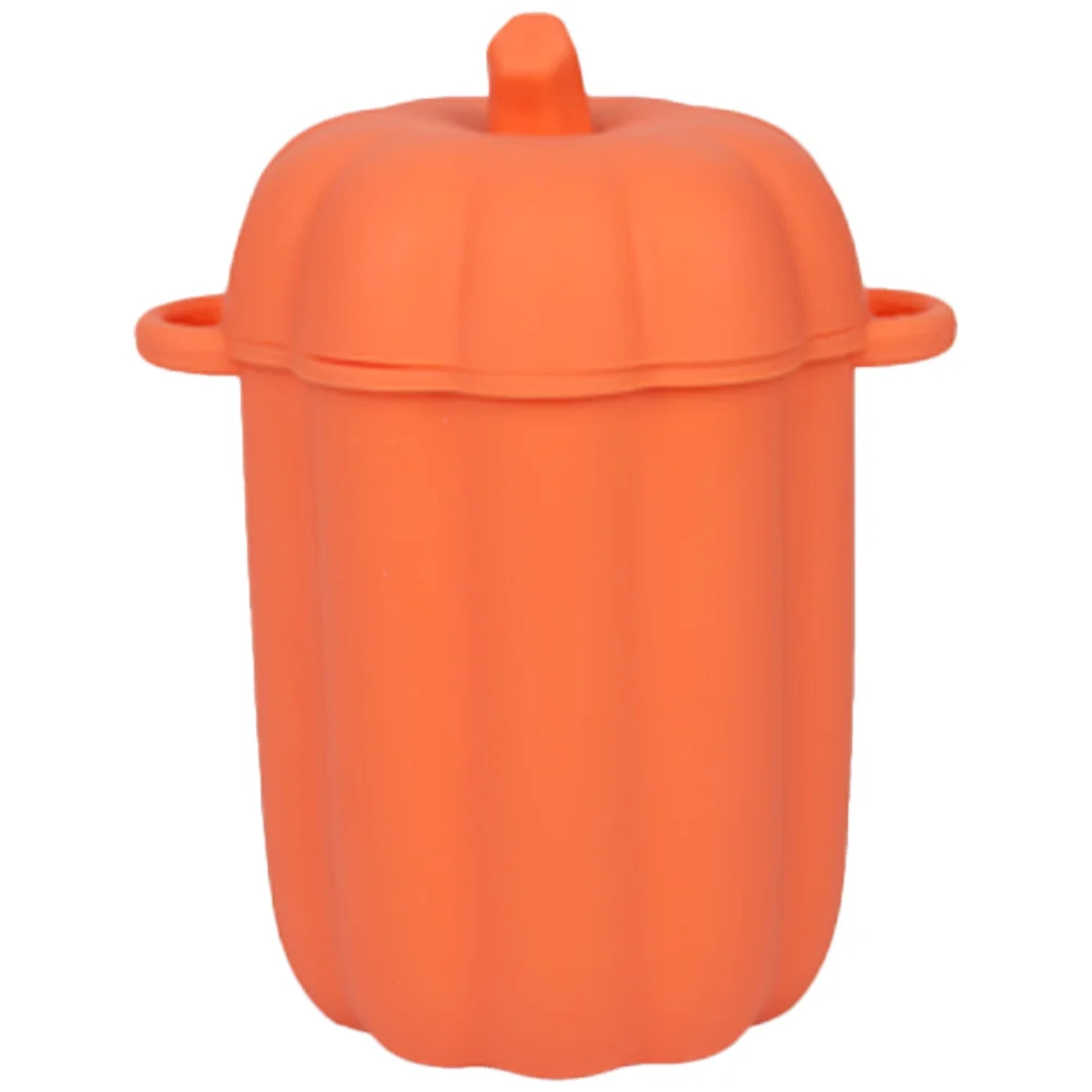 

Silicone Bacon Oil Jar Pumpkin Shape Oil Draining Jar Household Bacon Oil Storage Jar