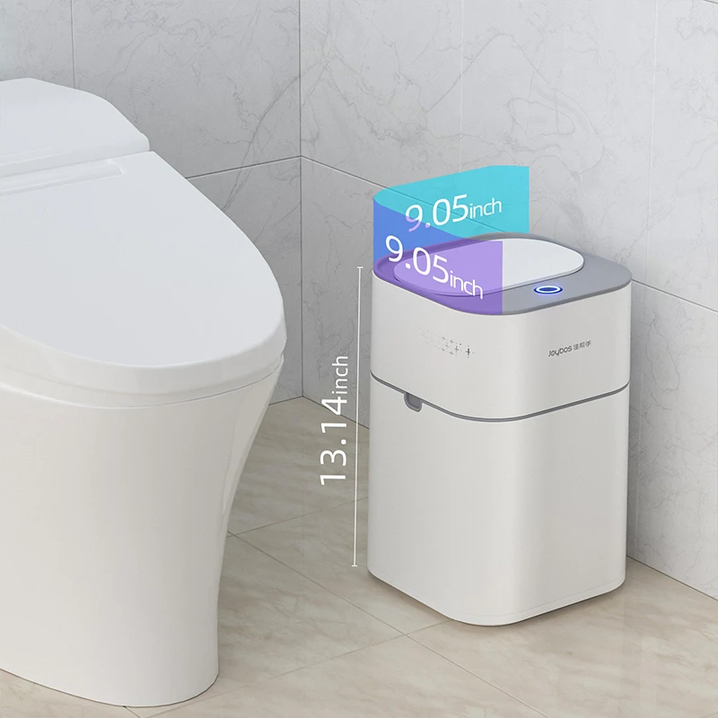 Мусорная корзина 14L с умным датчиком для ванной комнаты, автоматическая Адсорбция, электронная мусорная корзина, белая бесконтактная мусорная корзина для кухни, спальни