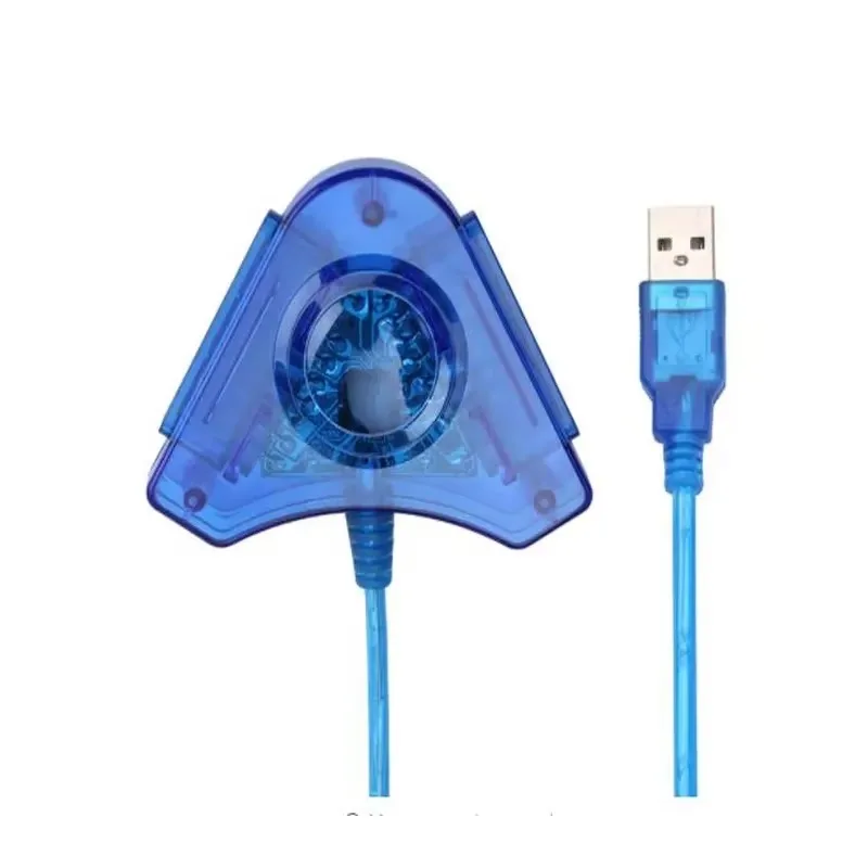 PS2 PC USB 게임 컨트롤러에 대 한 1 Pcs USB 듀얼 플레이어 변환기 어댑터 케이블 CD 드라이버