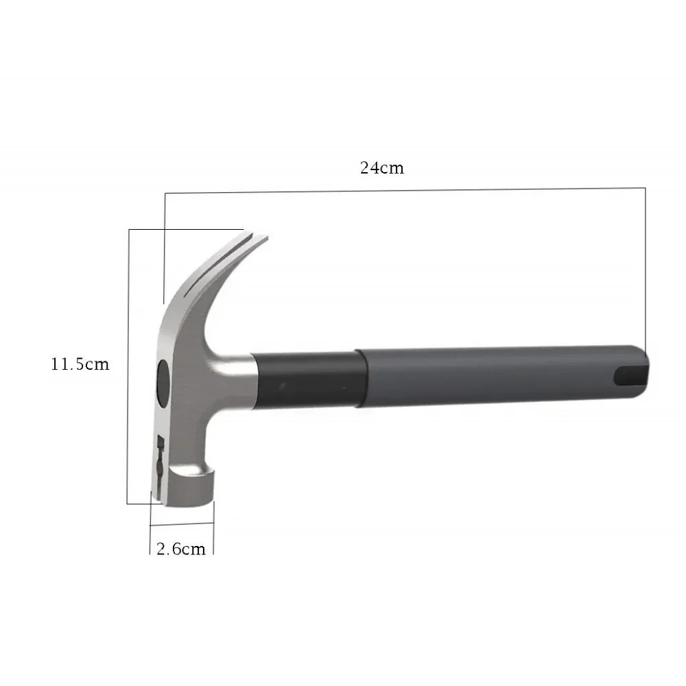 JIMIHOME Claw Hammer High-Carbon Steel Handle Claw Hammer Multifunctional Household Safety Pulling Nail Emergency Escape Tools 6