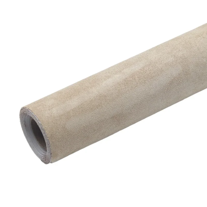 Tissu Velours Faux Daim Extensible Autocollant - Noir - Rouleau 45" De Large - Neuf