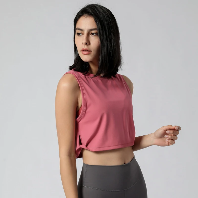 Women's Running Yoga T-Shirt Woman Fitness Yoga Shirt Sleeveless Yoga Vest Sexy Workout Top Quick Drying Workout Vest