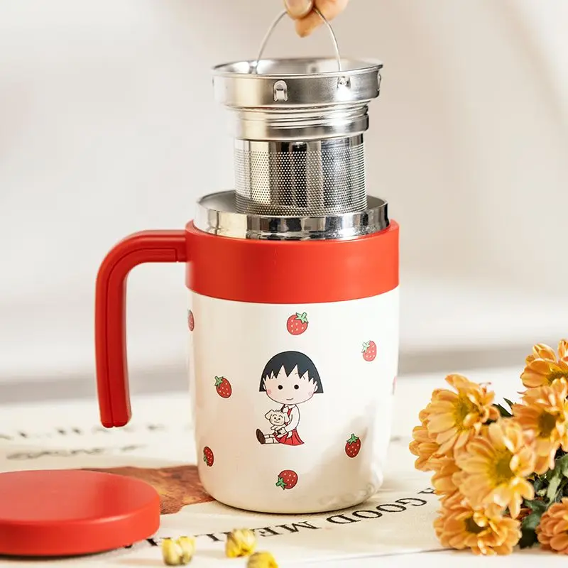 maruko  Chibi Maruko-Chan Mug Tea Water Separation Coffee Mug Thermal Cup