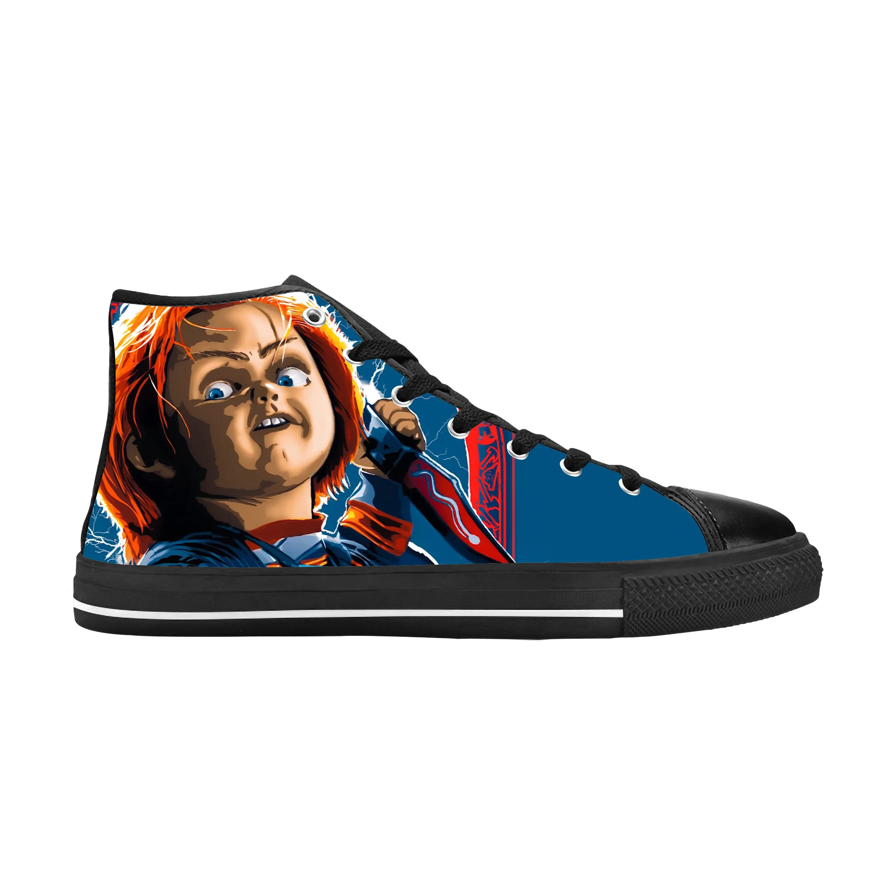 Horror Movie Childs Play Chucky Halloween Gothic Casual Cloth Shoes High Top Comfortable Breathable 3D Print Men Women Sneakers 2