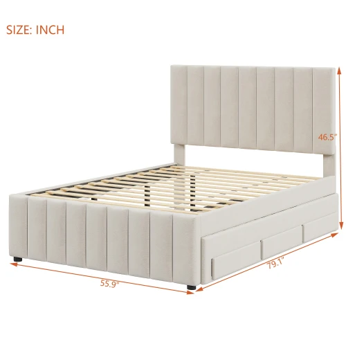 Upholstered Platform Bed with Trundle 5