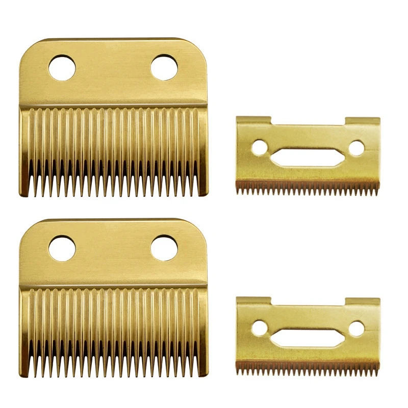 

4X For Wahl Magic Clip Cord & Cordless Replacement Blade + Cutter Blade (Steel Blade)-Gold