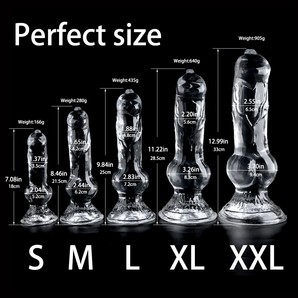 Soft Jelly Dildo Realistic Animal Penis Suction Cup Big Dog Dick Anal Plug Adults Female Masturbator Lesbian Sex Toys sex toys