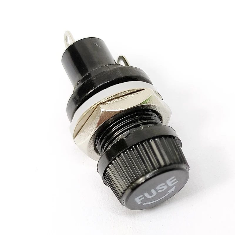 5pcs/Lot FUSE high quality 5x20 fuse holder high temperature resistant bakelite current 20A fuse holder upper thread 12mm