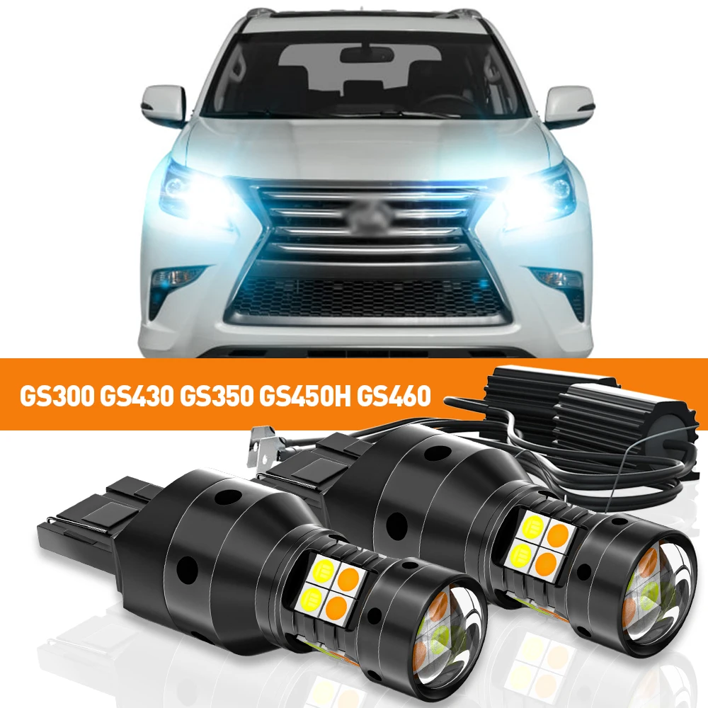 

2x LED Dual Mode Turn Signal+Daytime Running Light DRL For Lexus GS300 GS430 GS350 GS450H GS460 2000-2015 Accessories Canbus