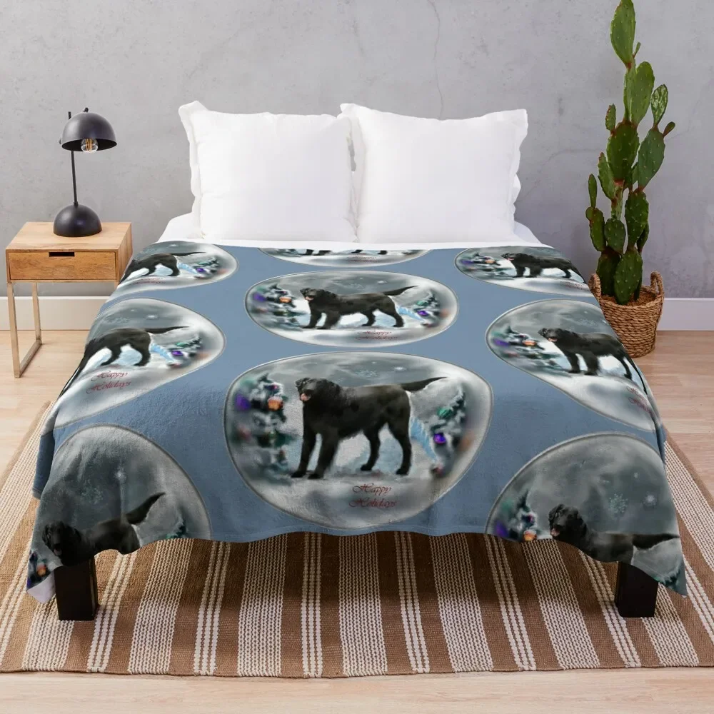 

Flat-Coated Retriever Christmas Gifts Throw Blanket Kid'S Giant Sofa Bed covers Fluffys Large Blankets