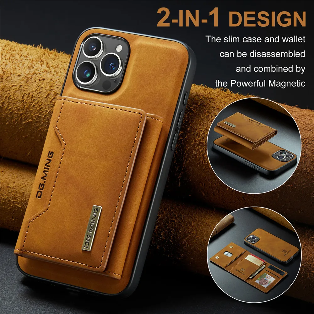 Premium 2-In-1 Detachable Magnetic Leather Wallet Case with Card Holder