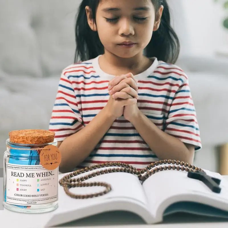 Read Me When Bible Verses Jar Creative Glass Prayer Jar With Bible Verses Blessings And Gratitude Jar With Versatile Scripture 4