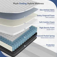 Queen Mattress, 10 Inch Memory Foam Hybrid Mattress in a Box, Individual Pocket Spring Mattress for Pressure Relief 2