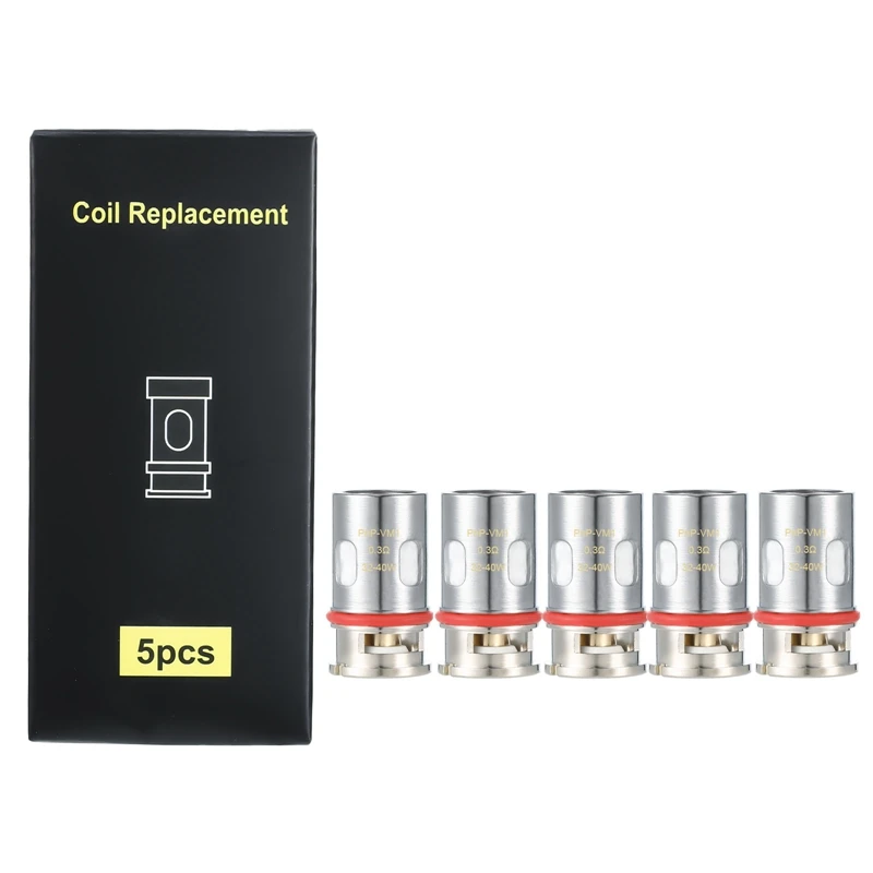 

5pcs PNP VM1 Mesh Coil Vinci Pnp-VM1 0.3ohm PnP Coil 32-40W For VINCI R VINCI VINCI X NAVI Drag X Drag S Mod Vape Pod Kit
