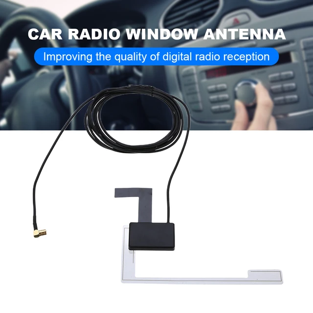 Antenne radio numérique de voiture Dab / dab + Fm Adaptateur Smb aérien  avec fenêtre de câble de 3 m