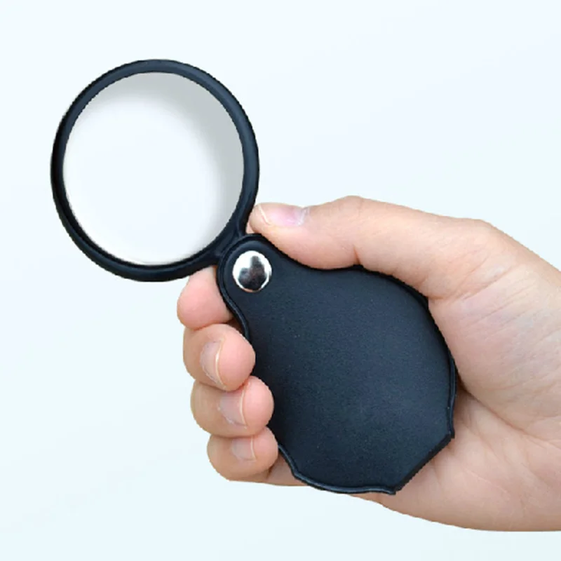 Folding Bag Optical Lens 6X Magnifying Glass Holding Mini High Definition Magnifying Glass