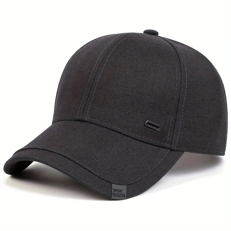 Unisex Square Silver Buckle Label Baseball Caps Outdoor