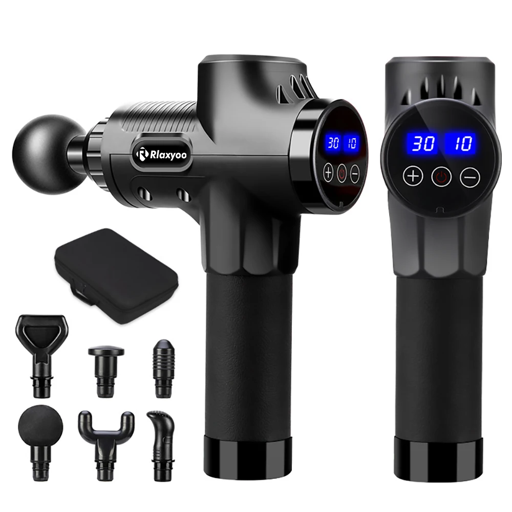 Massage Gun Deep Tissue for Athletes, Muscle Percussion Massagers Gun for  Neck Back with 10 Heads, 30 Adjustable Speeds Portable Handheld Electric  Massager for Body Relaxation Black