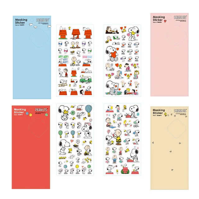 스누피 매니아를 위한 사랑스러운 스티커 컬렉션