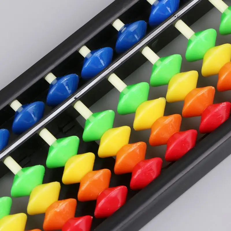 13 Column Portable Plastic Abacus Soroban Calculating Tool With Color D5QC