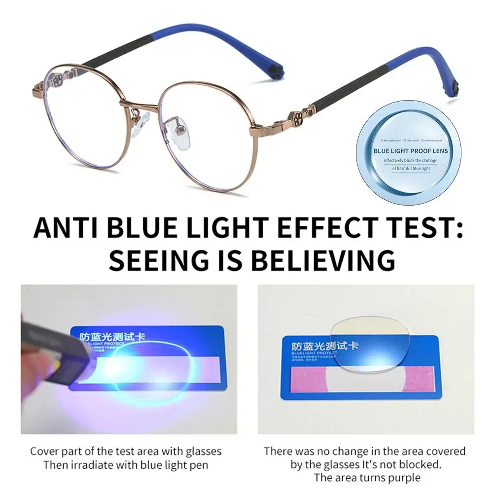 Fashion Children Boys Girls Online Classes Eye Protection Anti-blue Light Ultra Light Frame Comfortable Eyeglasses Kids Glasses