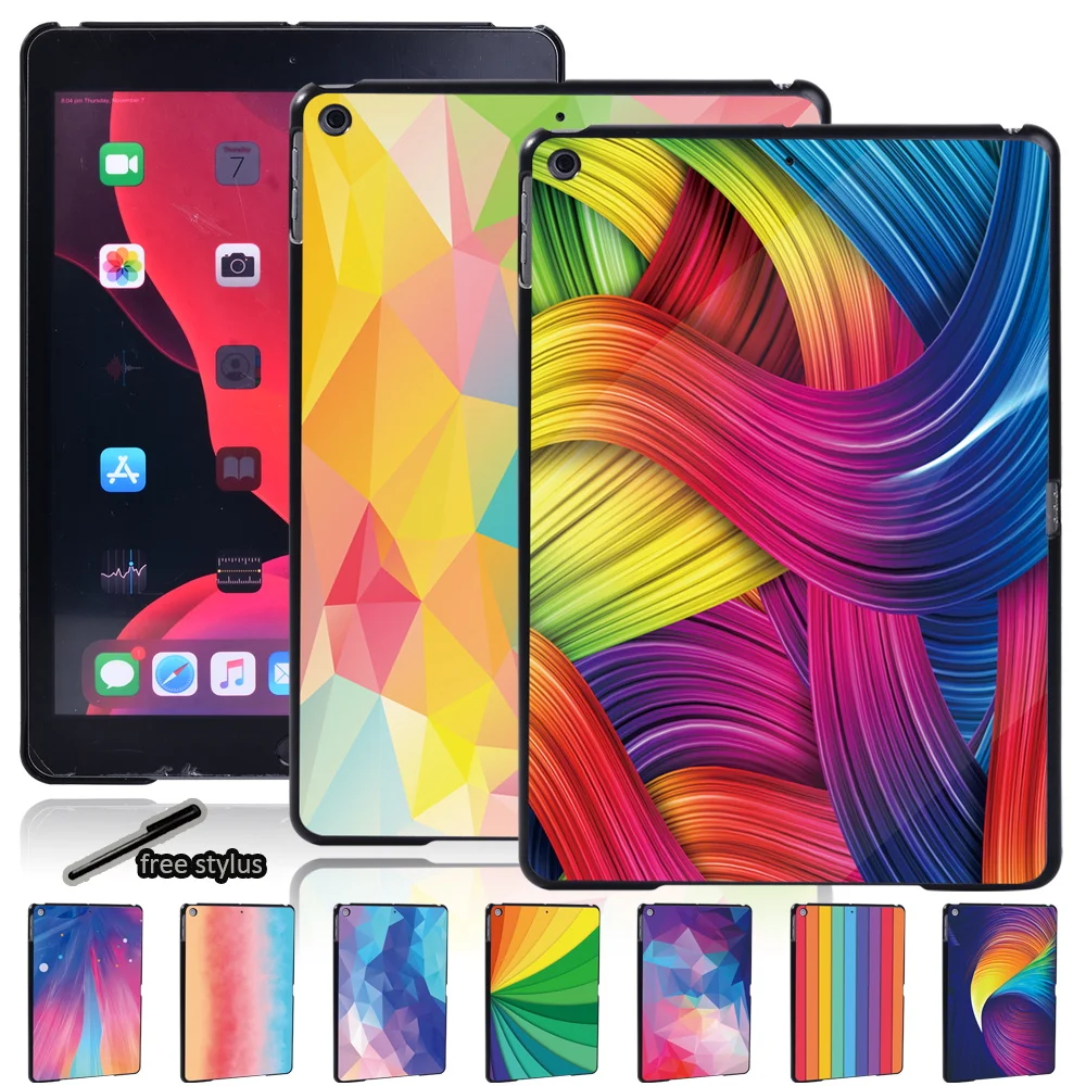 

Slim Back Case for Apple IPad (7th/8th/9th Gen/5th/6th Gen)/Mini 1 2 3 4 5/iPad 2 3 4 Watercolor Pattern Tablet Hard Shell Case