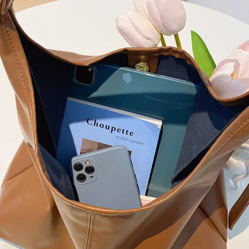 New Tote bag hand bill of lading shoulder women's bag retro simple large bag Tote bag - Image 5