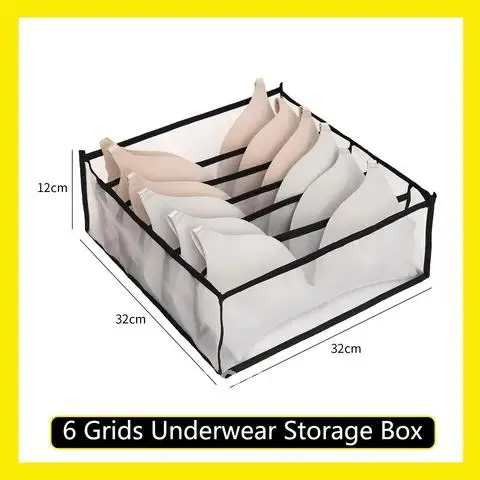 

Underwear Closet Organizer For Socks Home Separated Underwear Organization and Storage Boxes Foldable Drawer Organizers