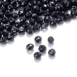 Cicifu Mix Green Faceted Crystal Glass Beads - Assorted Sizes and Quantities - 6mm(40pcs) (Black)