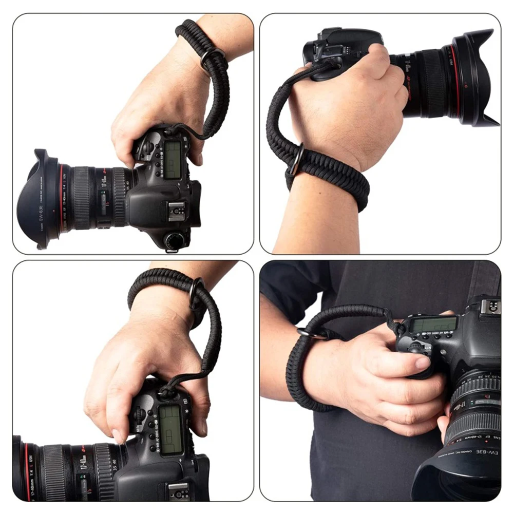 Handmade Woven Camera Hand Strap Adjustable Camera Strap with Safer Connector Hand Strap for Canon Nikon Sony Fuji Leica Olympus